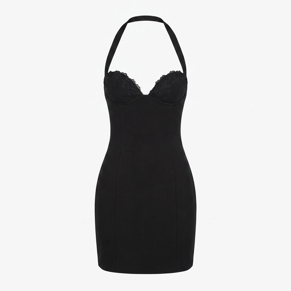 Nixia - Vestito Nero Corto Elegante