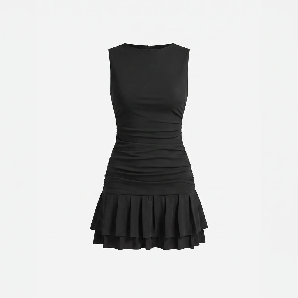 Ruchly - Minidress Aderente Con Volant